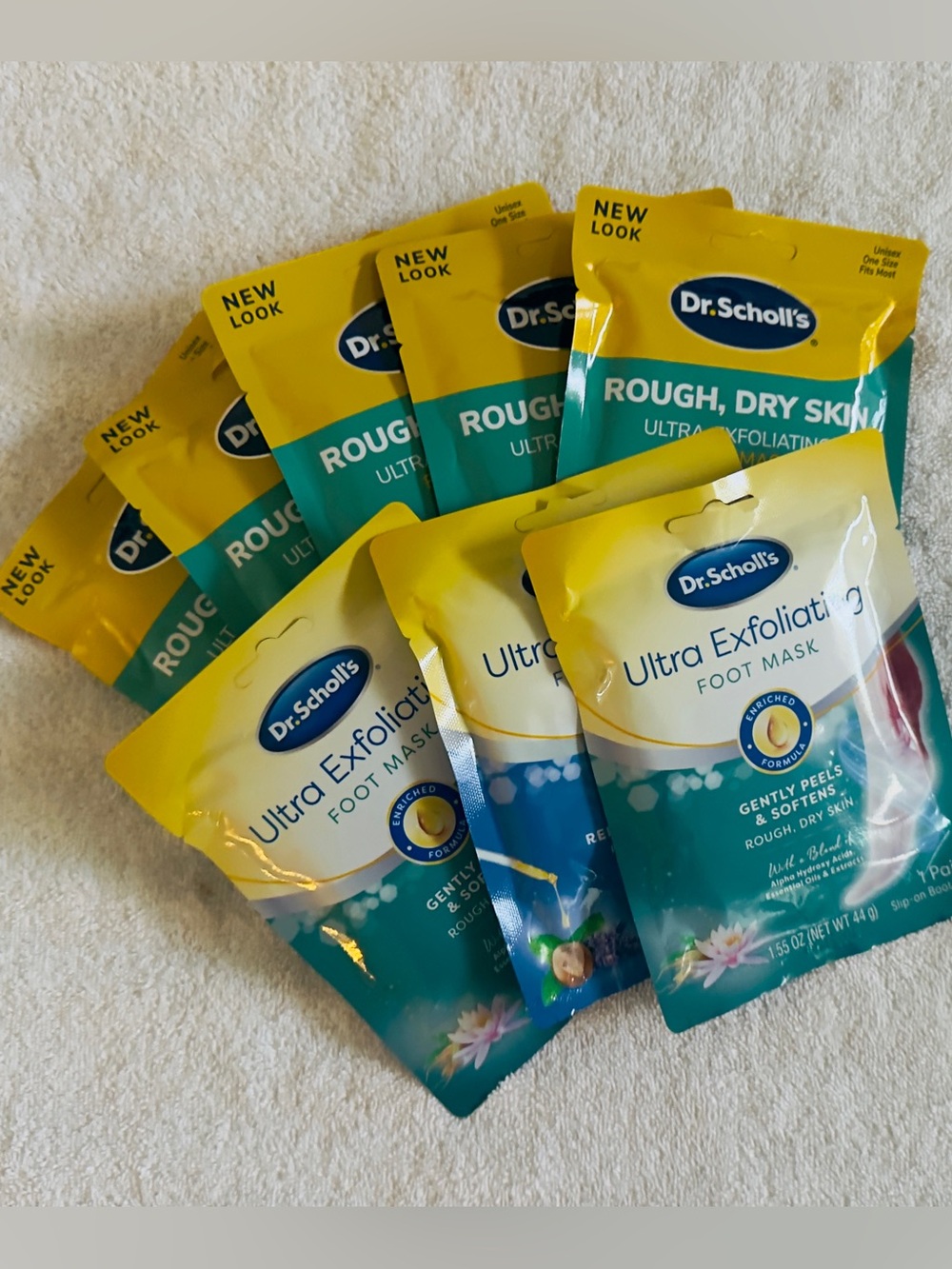 NEW Dr. Scholl's Ultra Exfoliating Foot Mask Set of 8